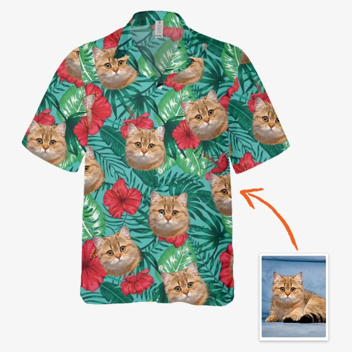 Personalized Hawaiian Shirt With Face, Custom Face Hawaiian Shirt For Man Woman, Custom Unisex Hawaiian Shirt
