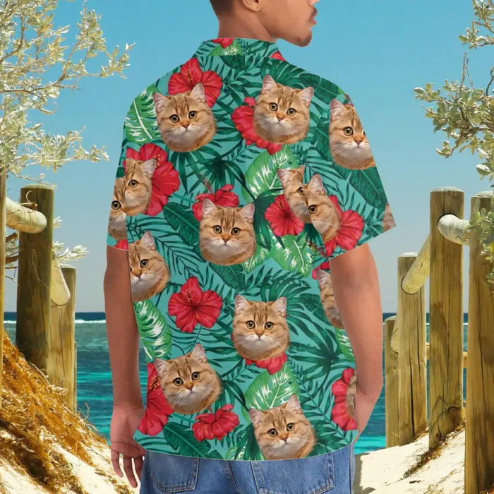 Personalized Hawaiian Shirt With Face, Custom Face Hawaiian Shirt For Man Woman, Custom Unisex Hawaiian Shirt