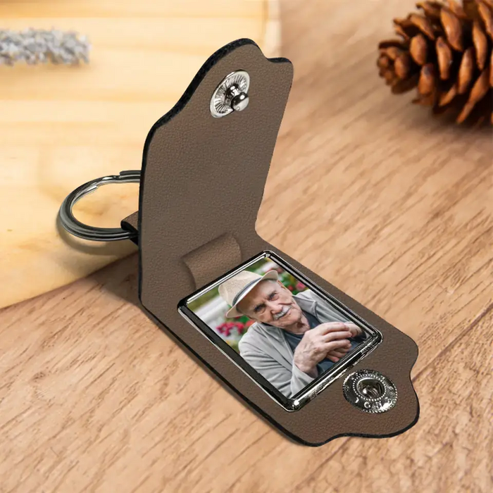 I Will Carry You With Me Until See You Again - Personalized Photo Upload Gifts Custom Leather Keychain For Loss Of Loved Ones, Memorial Gift