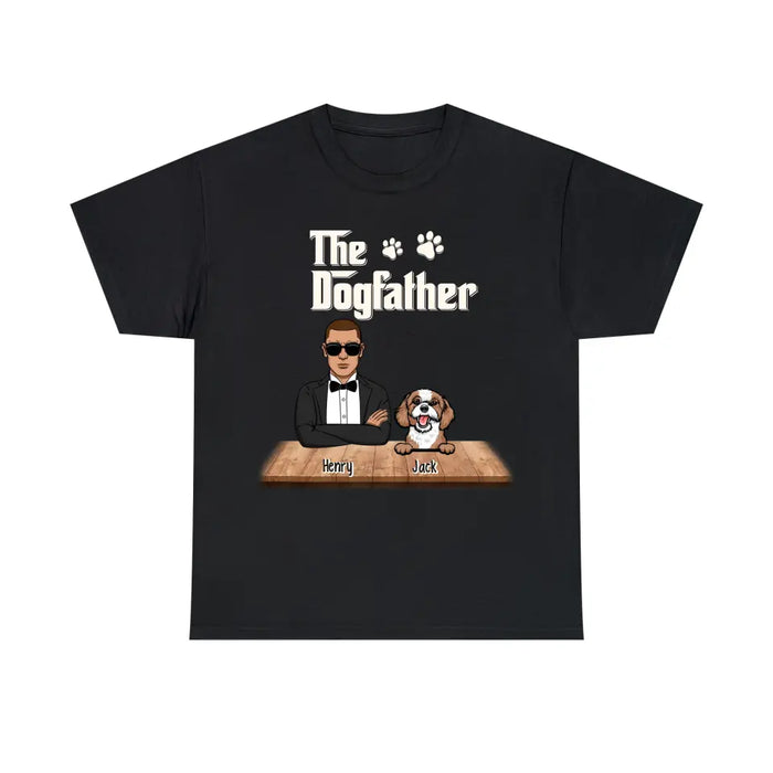 The Dogfather - Personalized Gifts Custom Dog Lovers Shirt For Dog Dad, Dog Lovers