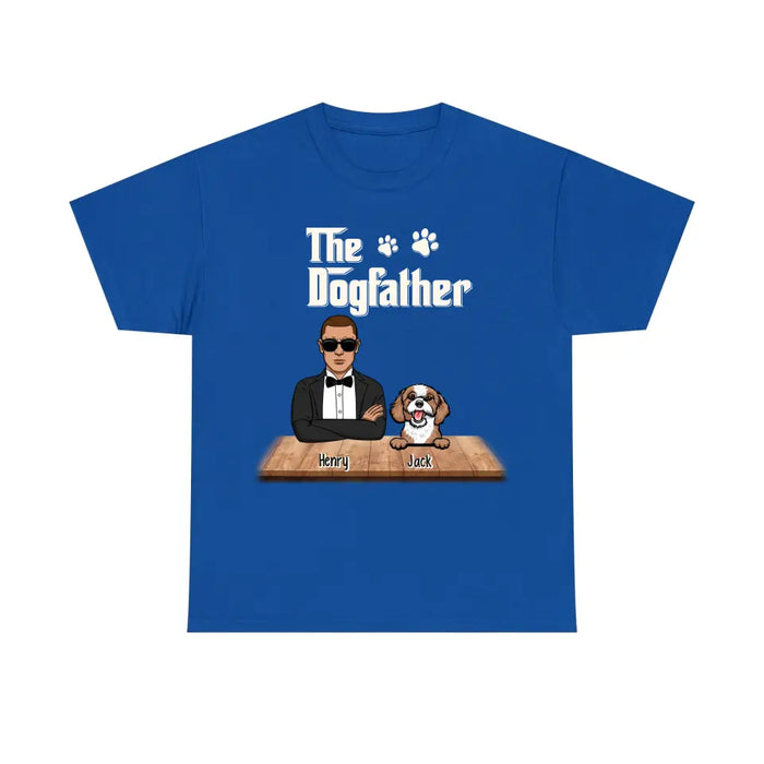 The Dogfather - Personalized Gifts Custom Dog Lovers Shirt For Dog Dad, Dog Lovers