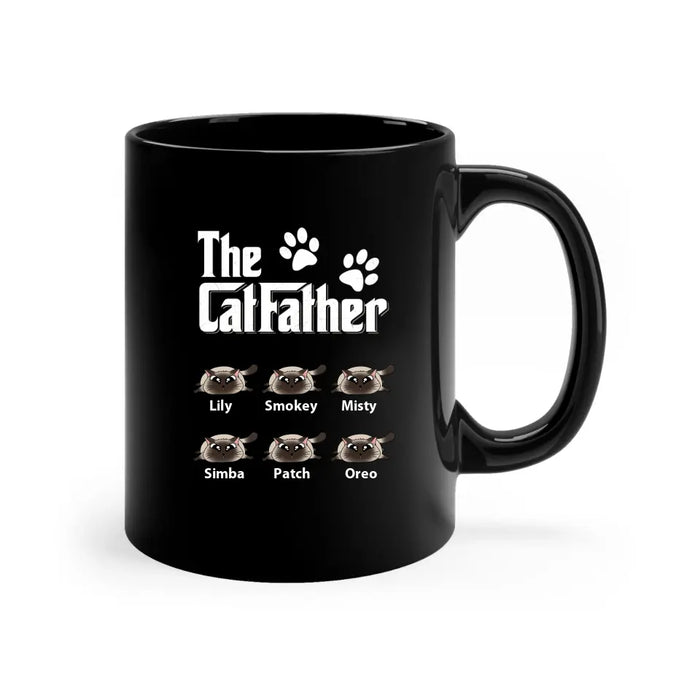 The CatFather - Personalized Gifts Custom Cat Lovers Mug For Cat Dad, Cat Lovers
