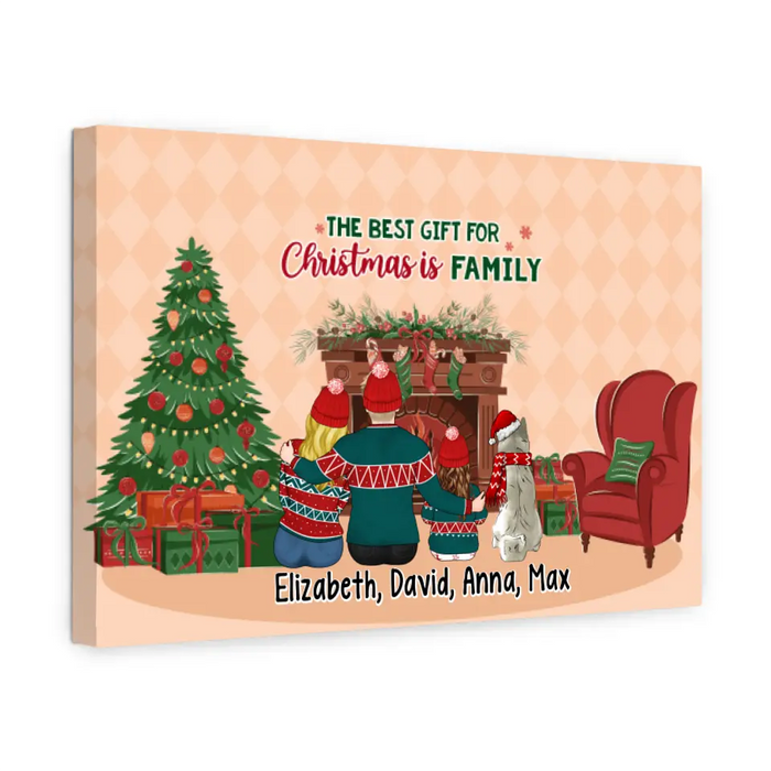 Personalized Canvas, The Joy Of Christmas Is Family, Christmas