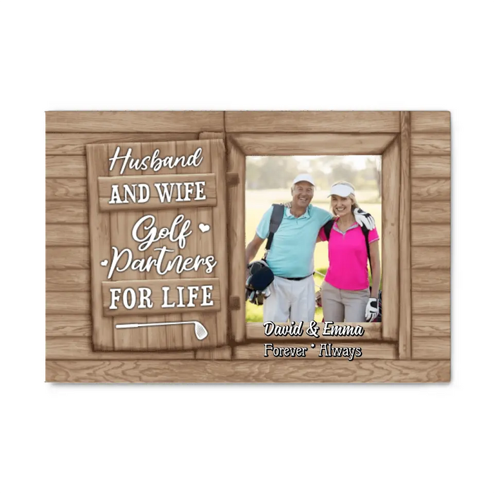 Golf Partners for Life - Personalized Photo Upload Gifts for Custom Golf Canvas - Wife, Husband, Wife, Golf Lovers