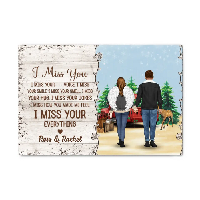 I Miss Your Everything - Personalized Gifts Custom Memorial Canvas for Wife or Husband, Memorial Gifts