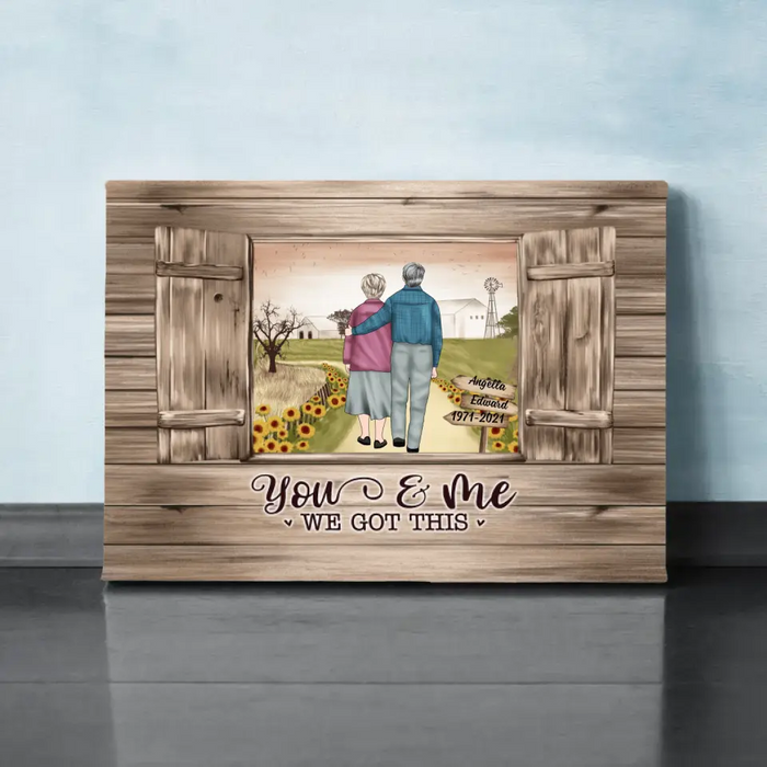 You and Me, We Got This - Anniversary Personalized Gifts Custom Canvas for Mom for Dad