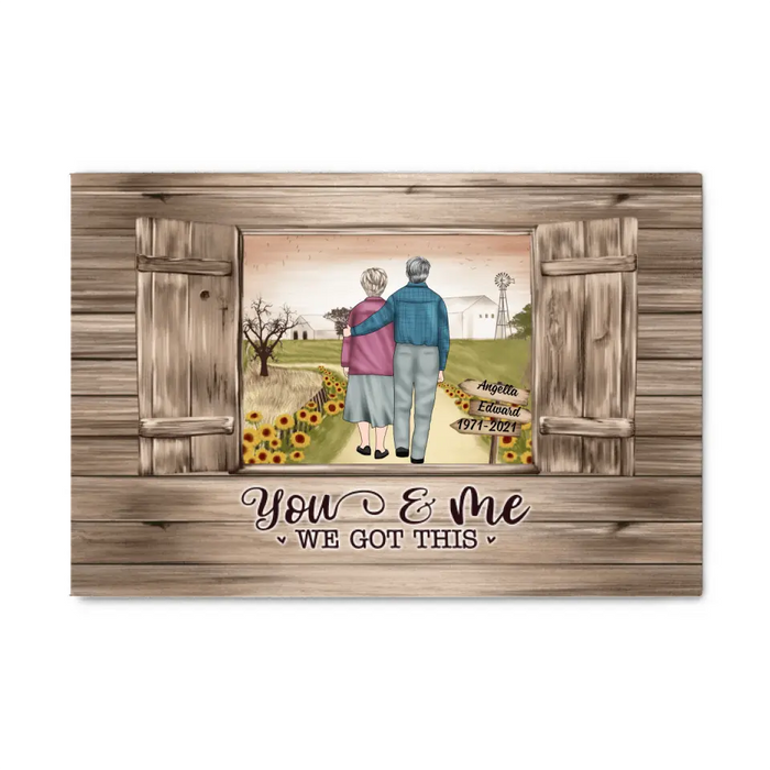 You and Me, We Got This - Anniversary Personalized Gifts Custom Canvas for Mom for Dad