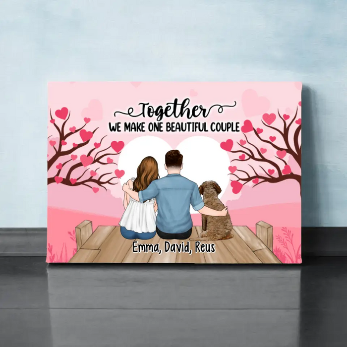 Together We Make One Beautiful Couple - Personalized Canvas For Her, For Him, Valentine's Day