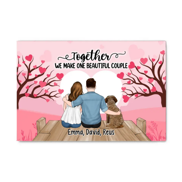 Together We Make One Beautiful Couple - Personalized Canvas For Her, For Him, Valentine's Day