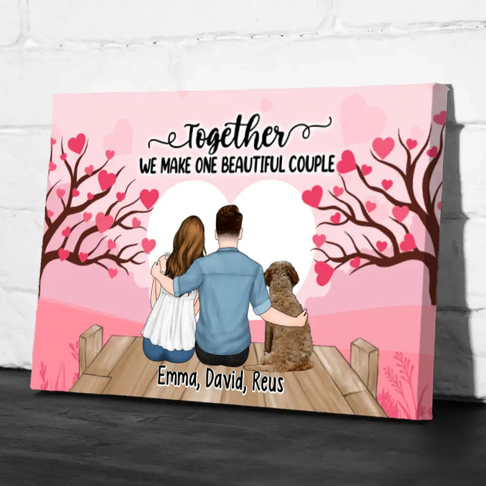 Together We Make One Beautiful Couple - Personalized Canvas For Her, For Him, Valentine's Day