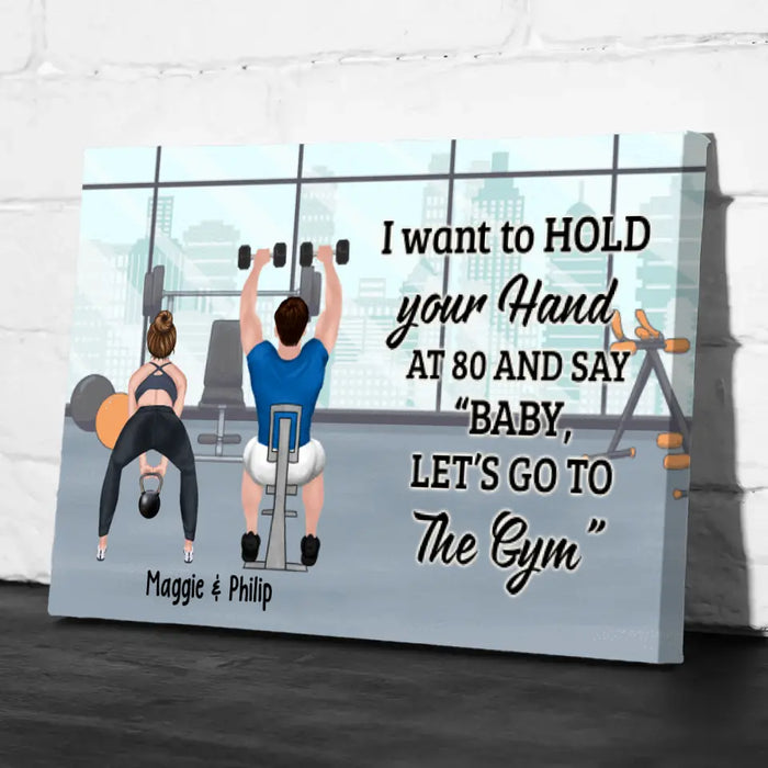 Couple Workouts Together - Personalized Canvas For Her, Him, Fitness