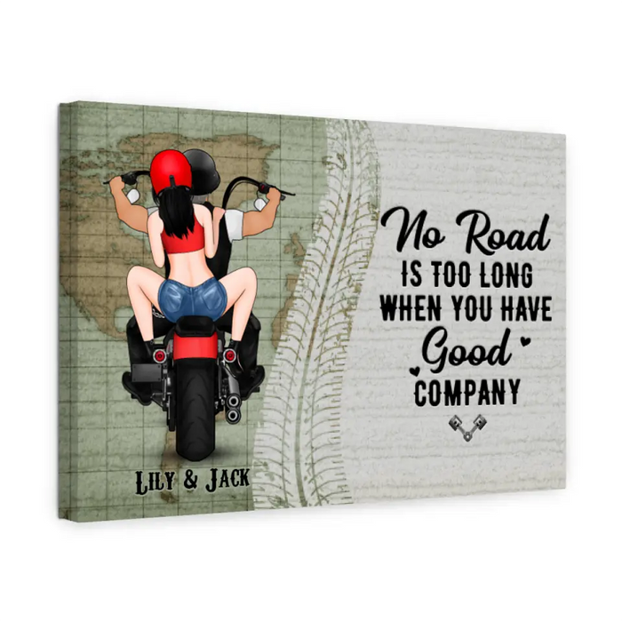 Life Is One Sweet Ride With You By My Side - Personalized Canvas For Couples, Motorcycle Lovers