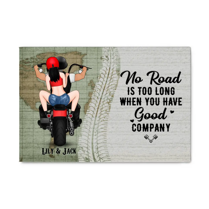 Life Is One Sweet Ride With You By My Side - Personalized Canvas For Couples, Motorcycle Lovers