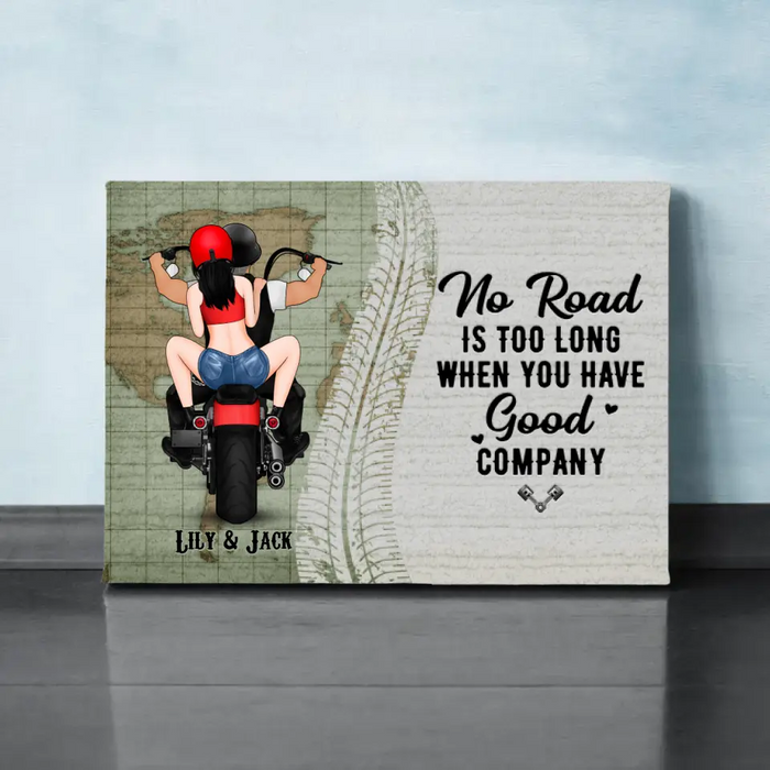 Life Is One Sweet Ride With You By My Side - Personalized Canvas For Couples, Motorcycle Lovers