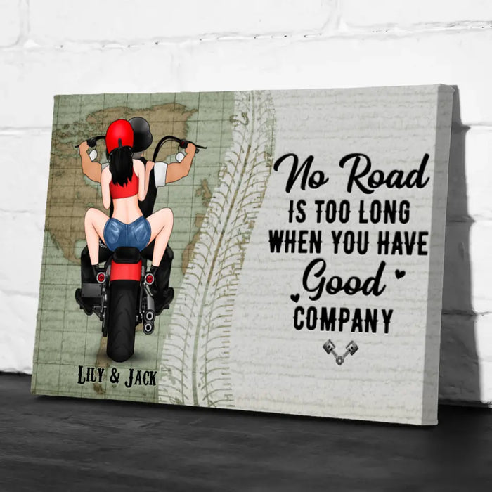 Life Is One Sweet Ride With You By My Side - Personalized Canvas For Couples, Motorcycle Lovers