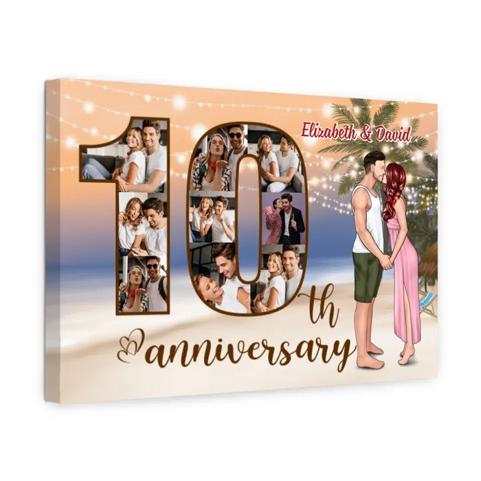 11 Years Anniversary - Custom Canvas Photo Upload, for Couples, Wife, Husband