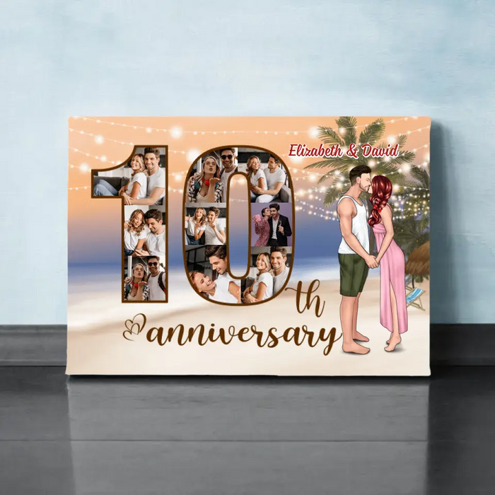 11 Years Anniversary - Custom Canvas Photo Upload, for Couples, Wife, Husband