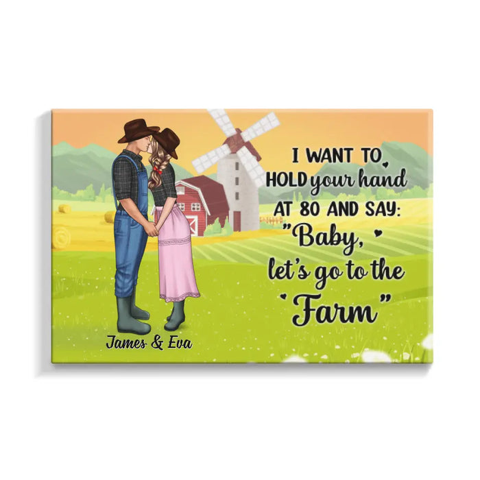 Baby Let's Go To The Farm - Personalized Canvas For Couples, Him, Her, Farmer