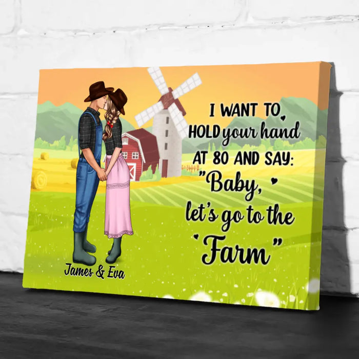 Baby Let's Go To The Farm - Personalized Canvas For Couples, Him, Her, Farmer