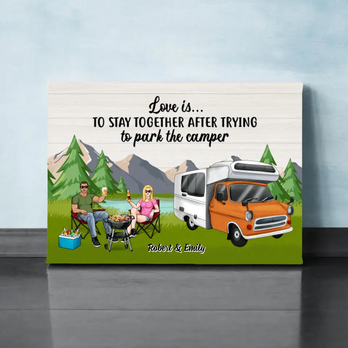 Stay Together By The Camper - Personalized Canvas For Couples, For Him, Her, Camping