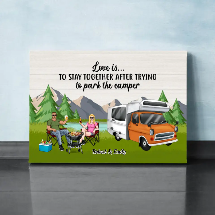 Stay Together By The Camper - Personalized Canvas For Couples, For Him, Her, Camping