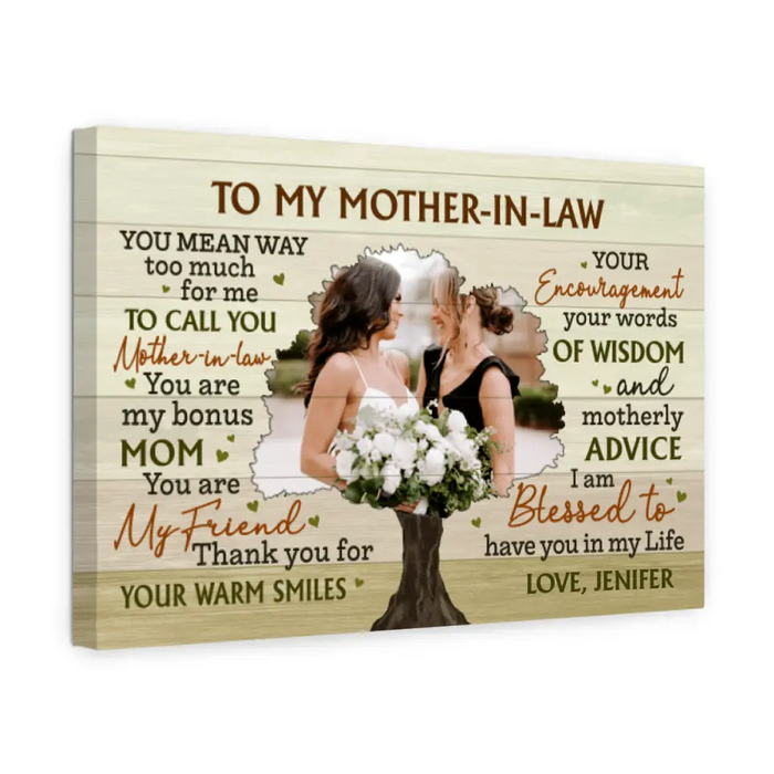 I Am Blessed To Have You In My Life - Personalized Canvas For Mother-in-law, For Mom, Mother's Day