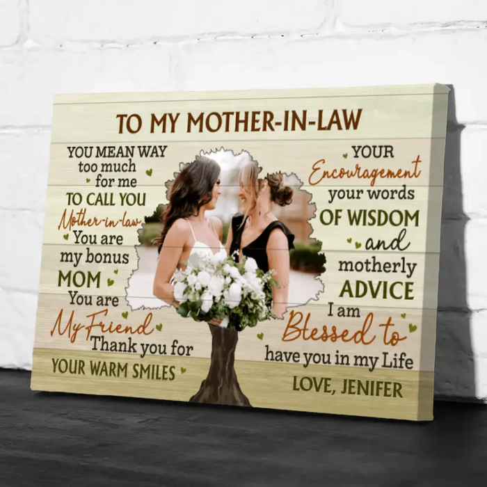 I Am Blessed To Have You In My Life - Personalized Canvas For Mother-in-law, For Mom, Mother's Day