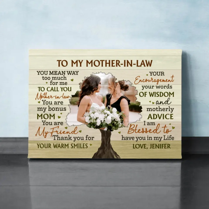 I Am Blessed To Have You In My Life - Personalized Canvas For Mother-in-law, For Mom, Mother's Day