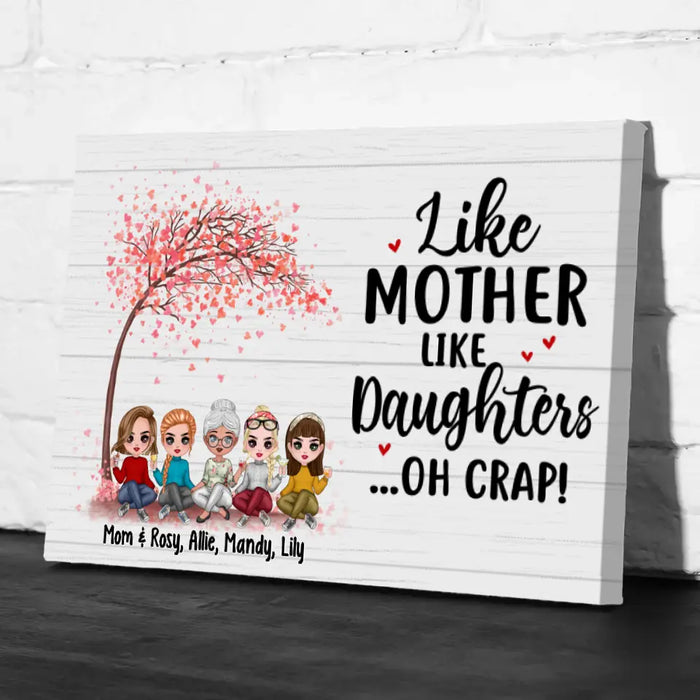 Like Mother Like Daughters - Personalized Canvas For Her, Mom