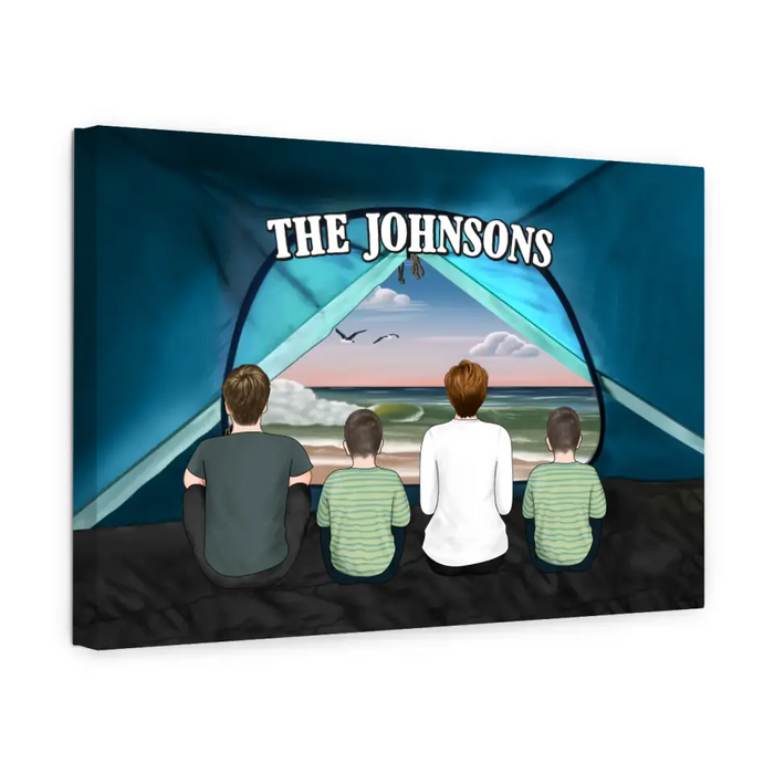 Custom Camping Tent View - Personalized Gifts Camping Canvas for Family for Couples, Camping Lovers