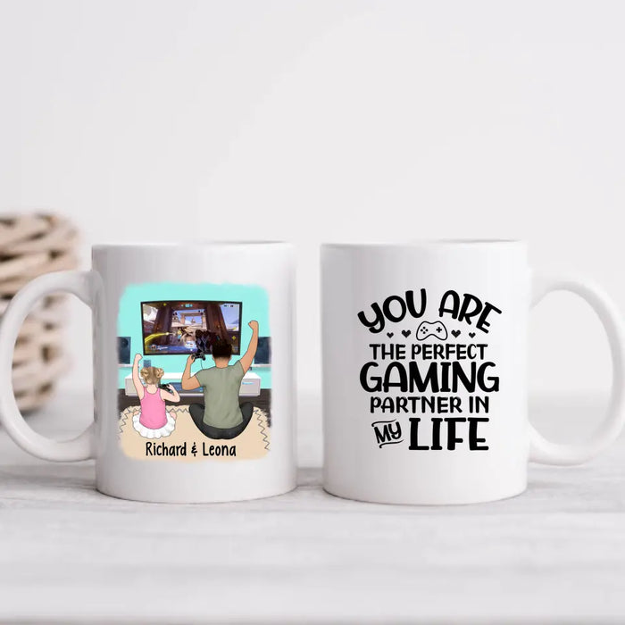 You Are the Perfect Gaming Partner in My Life - Personalized Gifts Custom Gaming Mug for Dad, Gaming Lovers