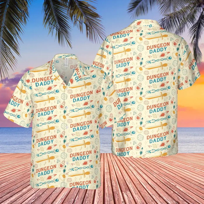 DnD Dungeon Daddy Hawaiian Shirt, DnD Shirt, Dungeons and Dragons Shirt