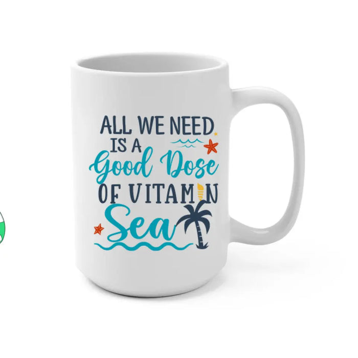 Beaches Booze and Besties - Personalized Mug For Friends, Sister