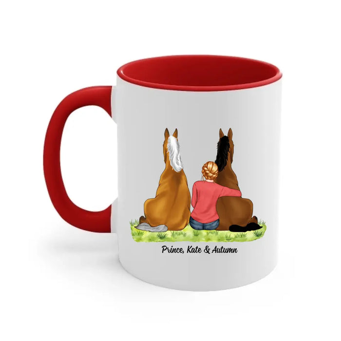 Just A Girl Who Loves Horses - Personalized Horse Girl Mug, Gift For Horse Lovers