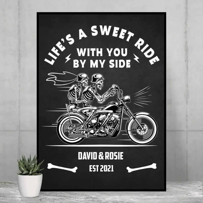 Posters Ride With Me Life's A Sweet Ride With You By My Side - Personalized Gifts Custom Po ...