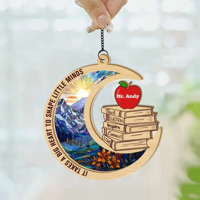 Personalized Teacher Appreciation Suncatcher Ornament, Custom Window Hanging Suncatcher For Teachers, Teacher Gift Ideas