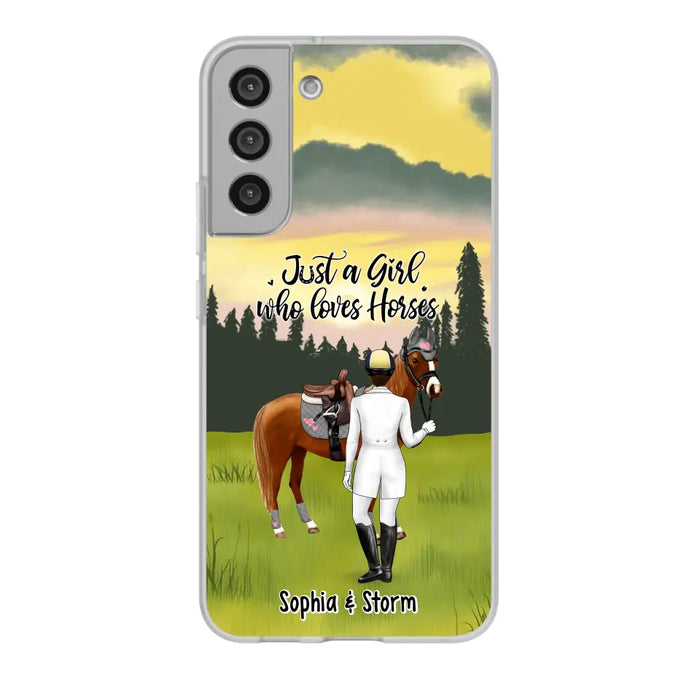 Just A Girl Who Loves Horses - Personalized Gifts Custom Horse Lovers Phone Case For Her, Horse Lovers