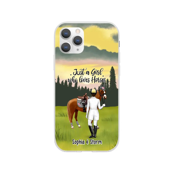 Just A Girl Who Loves Horses - Personalized Gifts Custom Horse Lovers Phone Case For Her, Horse Lovers