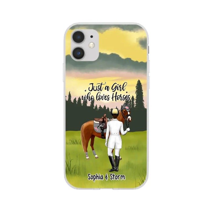 Just A Girl Who Loves Horses - Personalized Gifts Custom Horse Lovers Phone Case For Her, Horse Lovers