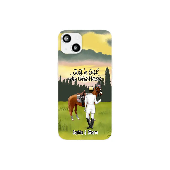 Just A Girl Who Loves Horses - Personalized Gifts Custom Horse Lovers Phone Case For Her, Horse Lovers