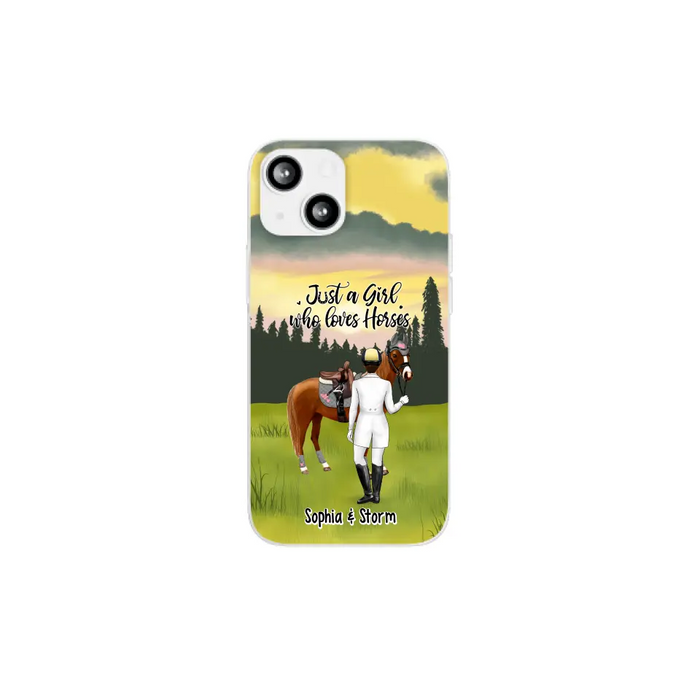 Just A Girl Who Loves Horses - Personalized Gifts Custom Horse Lovers Phone Case For Her, Horse Lovers