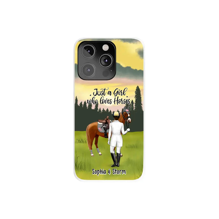 Just A Girl Who Loves Horses - Personalized Gifts Custom Horse Lovers Phone Case For Her, Horse Lovers