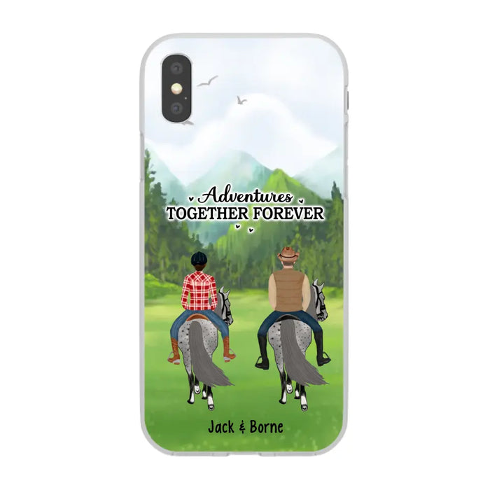 Adventures Together Forever - Personalized Gifts Custom Horse Phone Case for Families and Couples, Horse Riding Lovers