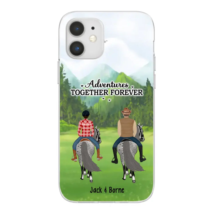 Adventures Together Forever - Personalized Gifts Custom Horse Phone Case for Families and Couples, Horse Riding Lovers