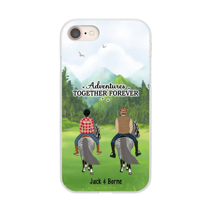 Adventures Together Forever - Personalized Gifts Custom Horse Phone Case for Families and Couples, Horse Riding Lovers