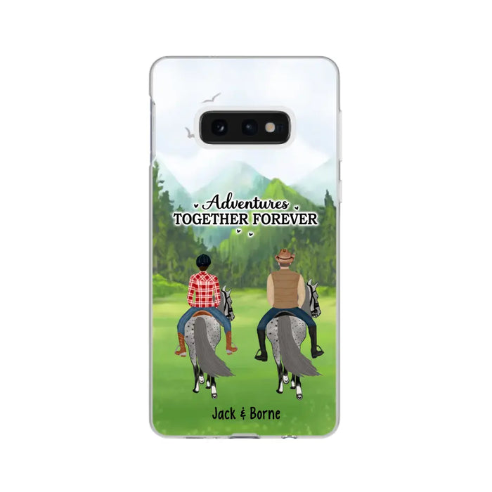 Adventures Together Forever - Personalized Gifts Custom Horse Phone Case for Families and Couples, Horse Riding Lovers