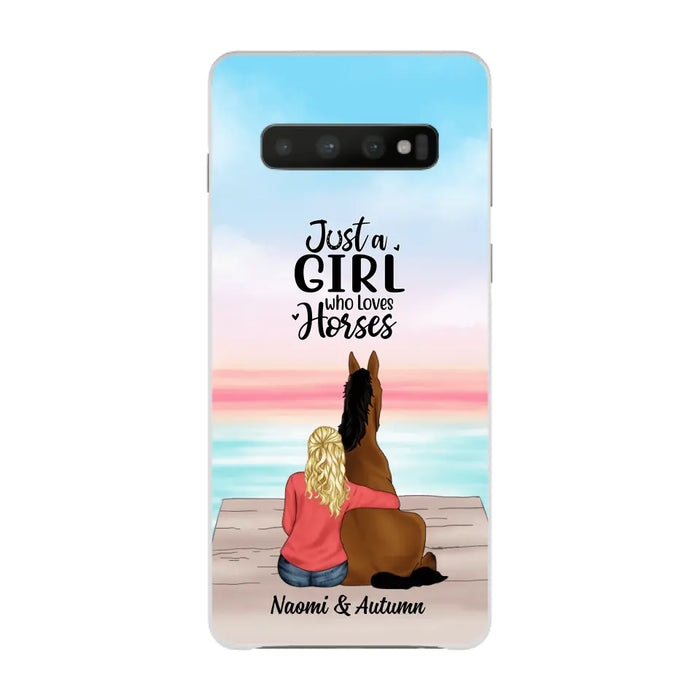 Just A Girl Who Loves Horses - Personalized Phone Case Horse, Custom Horse Girl Case for Horse Lovers, Case For Iphone/Samsung