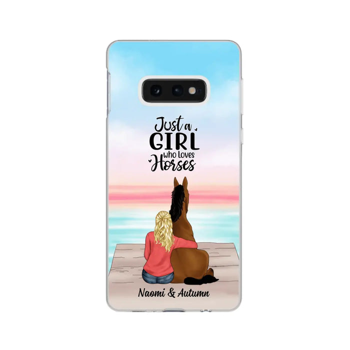 Just A Girl Who Loves Horses - Personalized Phone Case Horse, Custom Horse Girl Case for Horse Lovers, Case For Iphone/Samsung