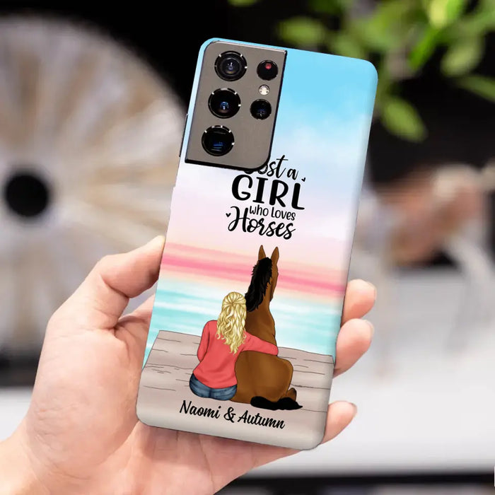 Just A Girl Who Loves Horses - Personalized Phone Case Horse, Custom Horse Girl Case for Horse Lovers, Case For Iphone/Samsung