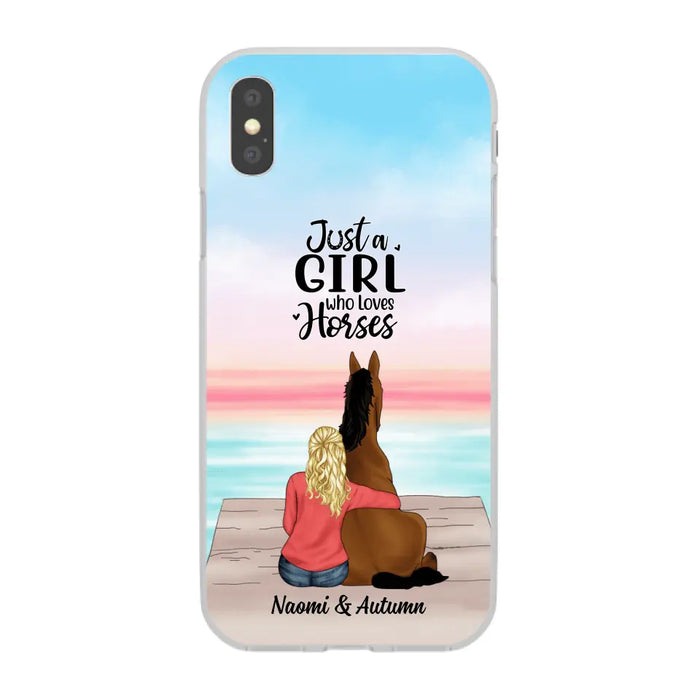 Just A Girl Who Loves Horses - Personalized Phone Case Horse, Custom Horse Girl Case for Horse Lovers, Case For Iphone/Samsung